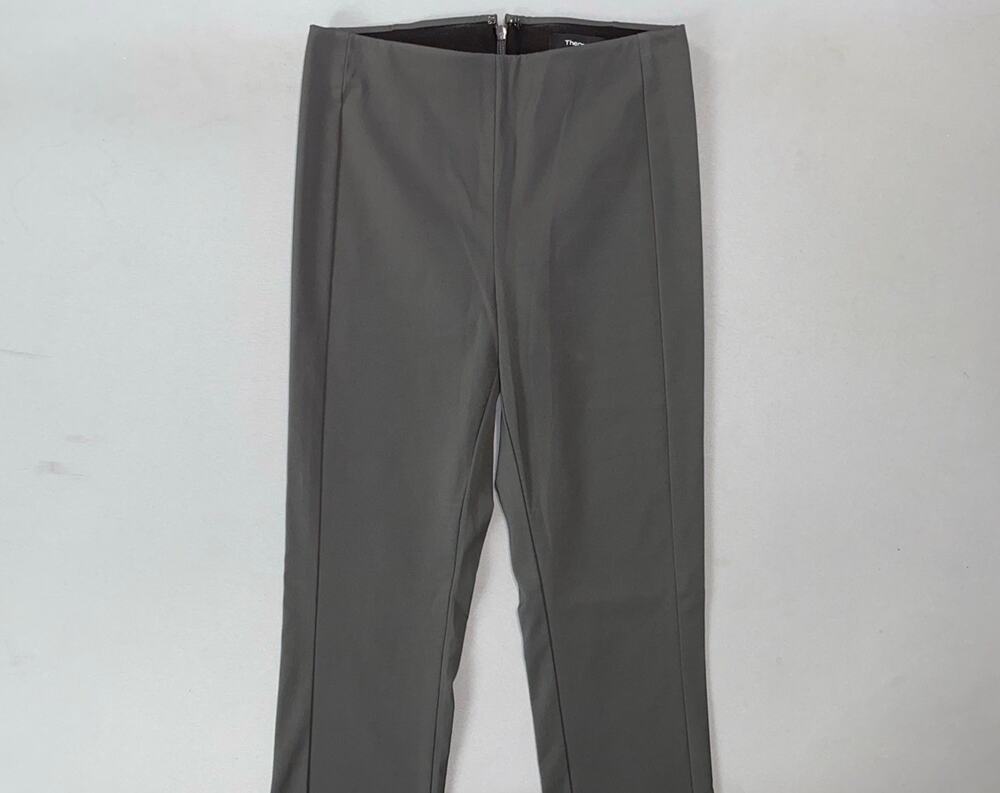 Theory Navalane_Neoteric Rear Zip Washable Skinny Ankle Pants. Gray, Women's 0.